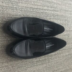 Donald J. Pliner Glossy Black Slip-On Shoes